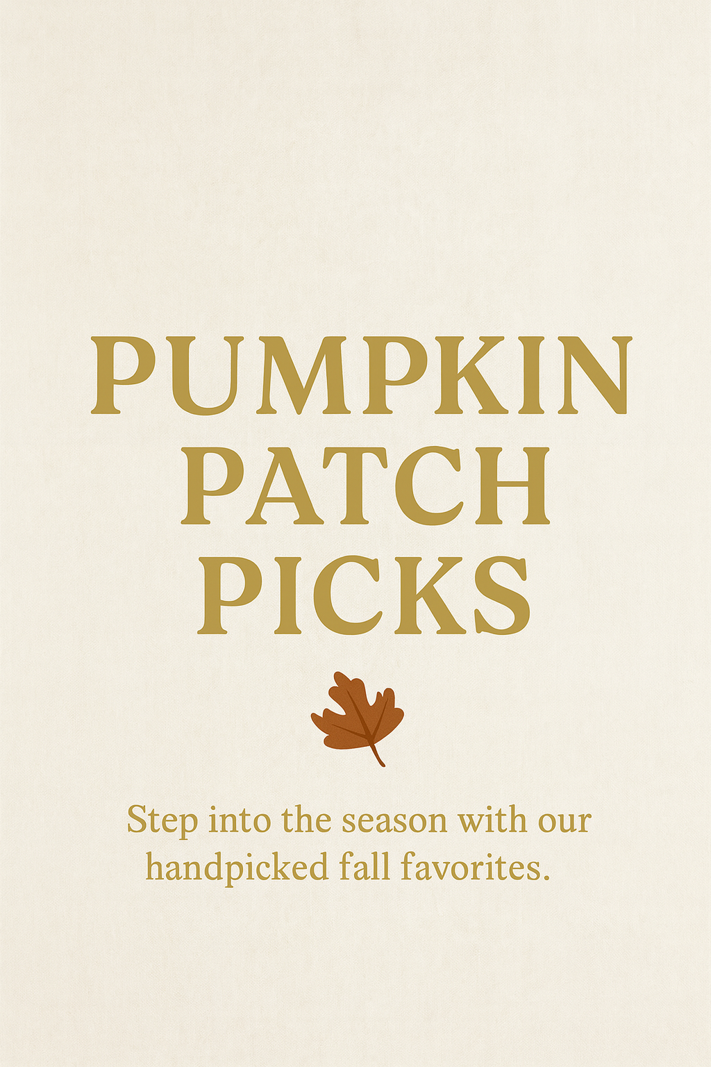 Pumpkin Patch Picks